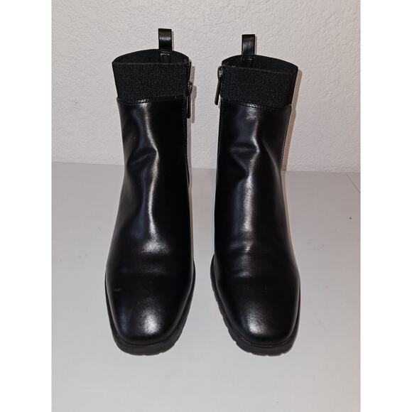 Anne Klein Iflex Leather Boots Cady Black Women’s 10M Ankle Zipper - Picture 3 of 10